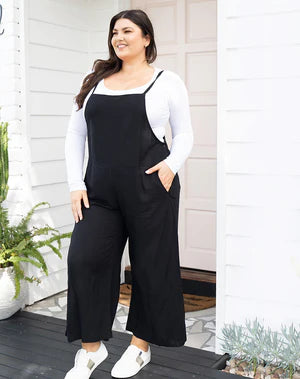 FREEZ - Rayon Overalls | Black