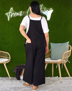 FREEZ - Rayon Overalls | Black