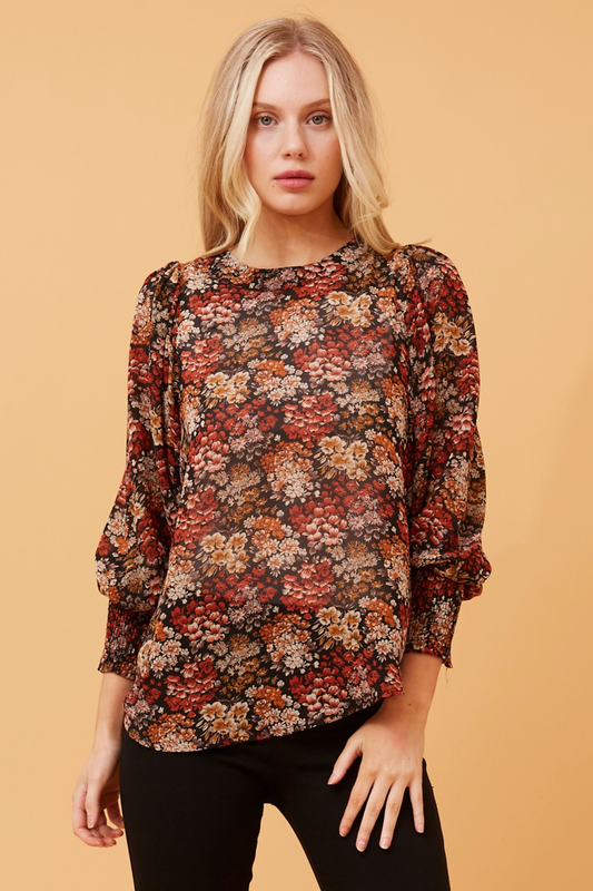 Caroline Morgan | Autumn Floral Blouse