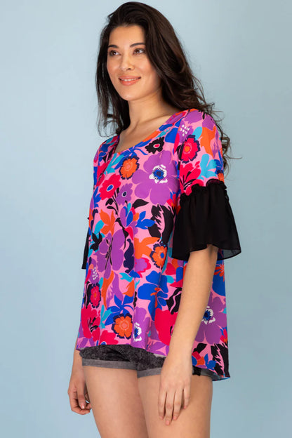 Charlo - Nayo Top | Pink & Purple