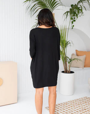 FREEZ - Jersey Pocket Tunic - Black