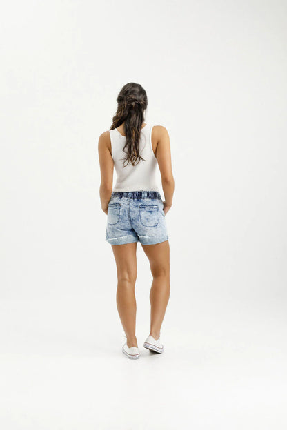 Homelee | Lagoon Denim Shorts - Snow Wash