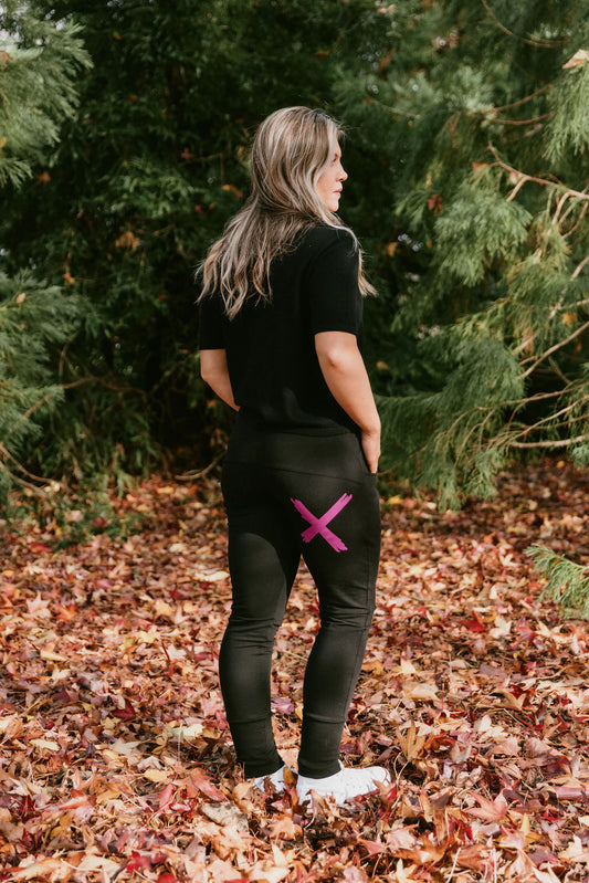 Homelee | Apartment Pants - Black with Candy Pink X