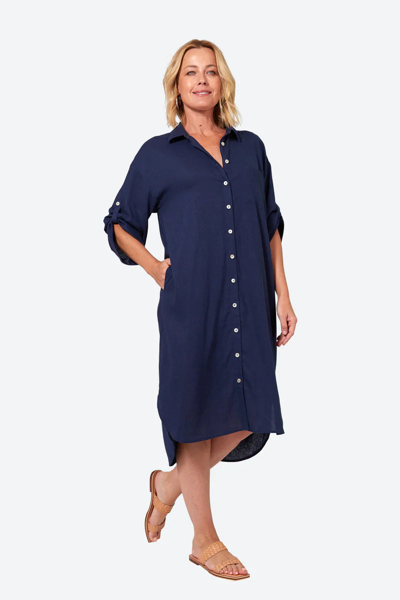 Eb & Ive - Verve Shirt Dress | Sapphire