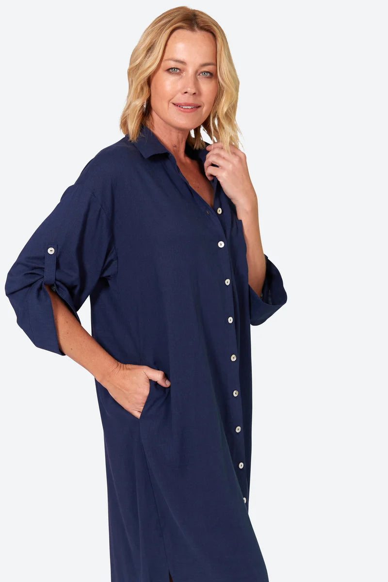 Eb & Ive - Verve Shirt Dress | Sapphire