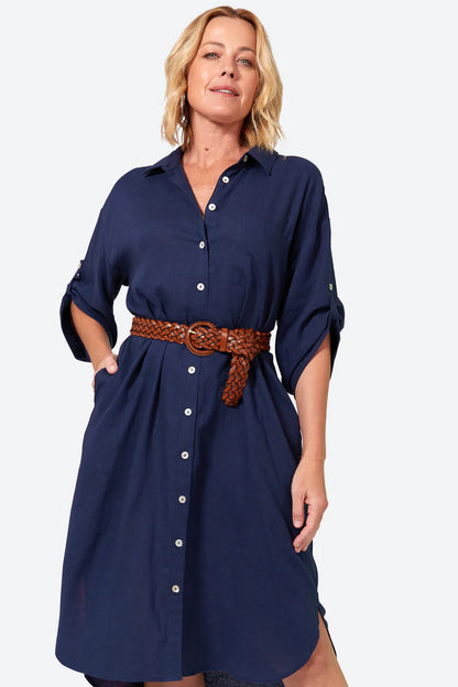 Eb & Ive - Verve Shirt Dress | Sapphire