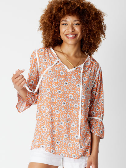 Luna Sky | Floriana Bind Top - Melon