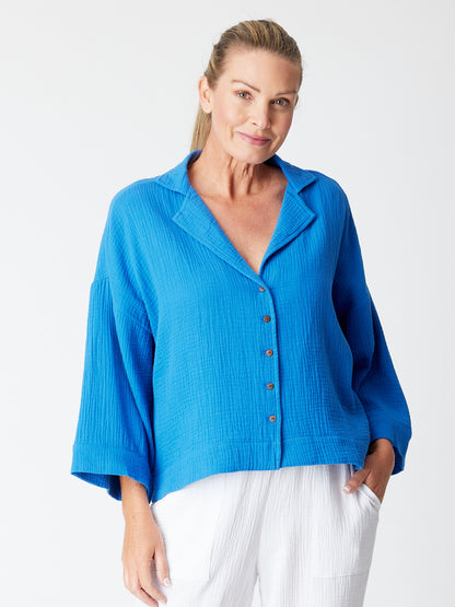 Cordelia St | Bonded Cloth Top - Royal Blue