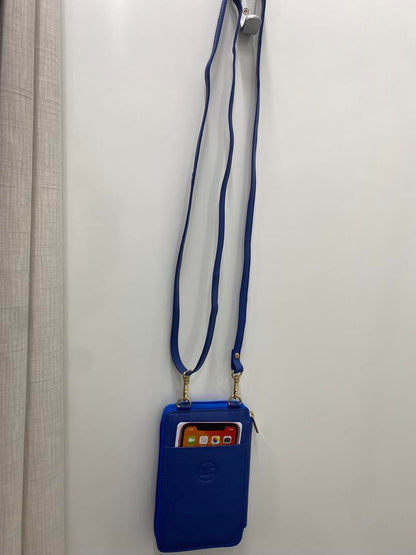 Baron Leather - Cellphone Cross Body Bag | Blue