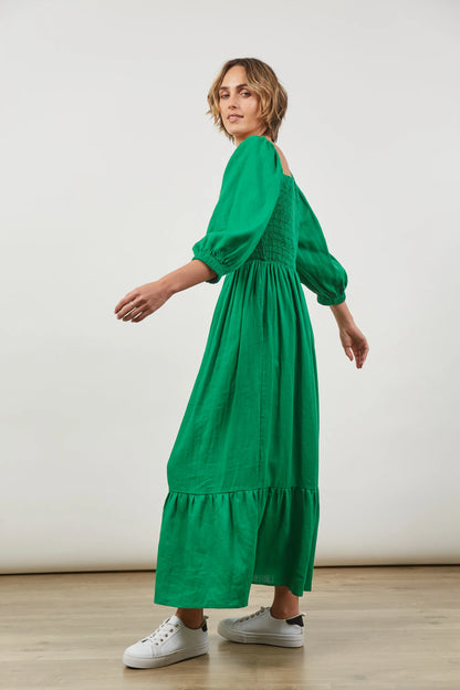 Isle Of Mine - Panorama Shirred Maxi | Meadow