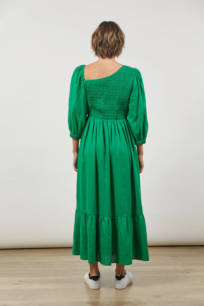 Isle Of Mine - Panorama Shirred Maxi | Meadow