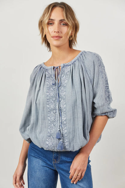 Isle of Mine - Entice Blouse | Glacier