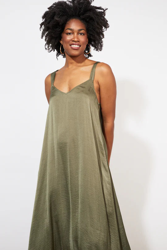 Haven - Barbados Tank Maxi Dress | Khaki