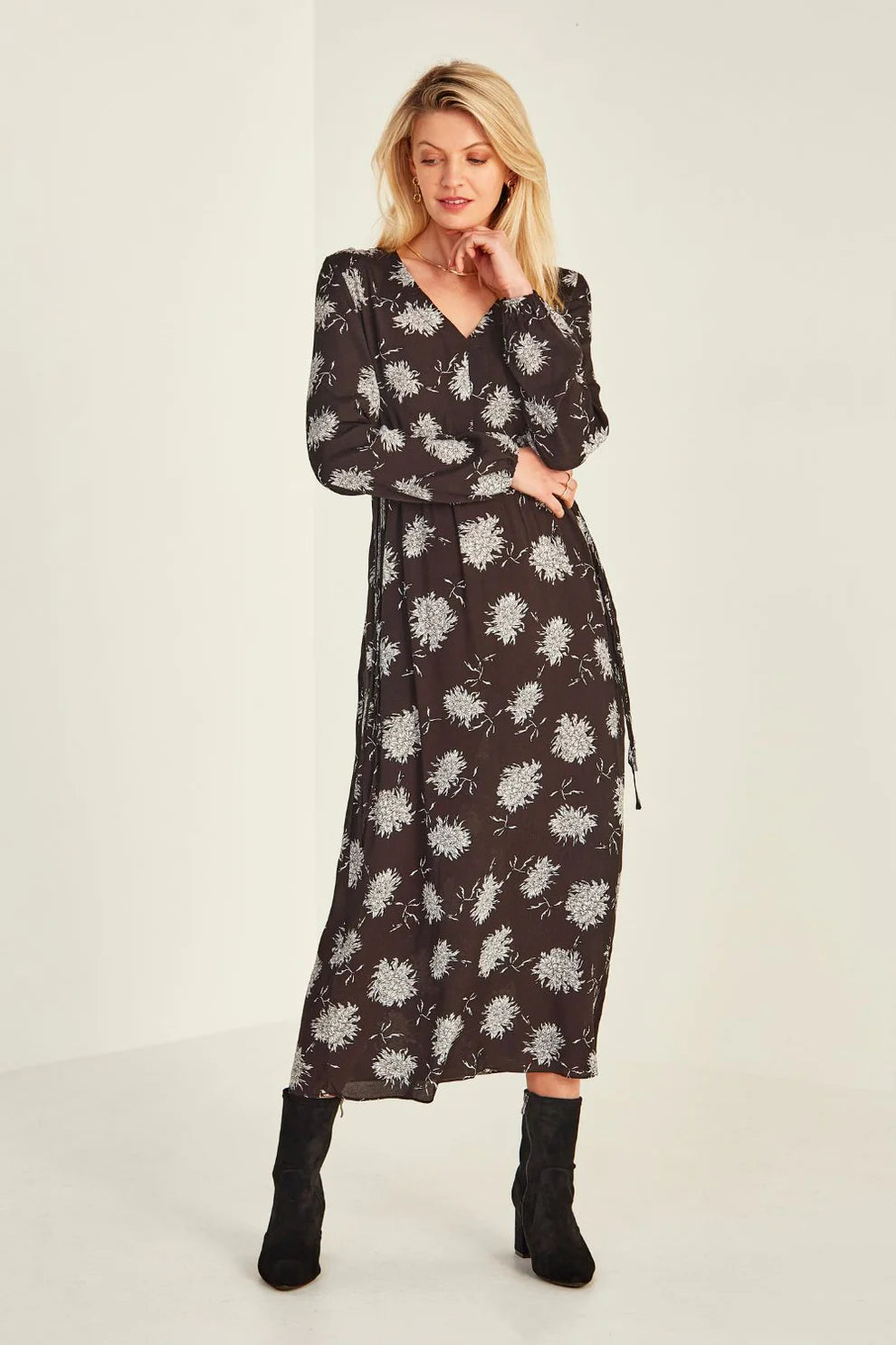 Lemon Tree | Sandra Dress Black Print