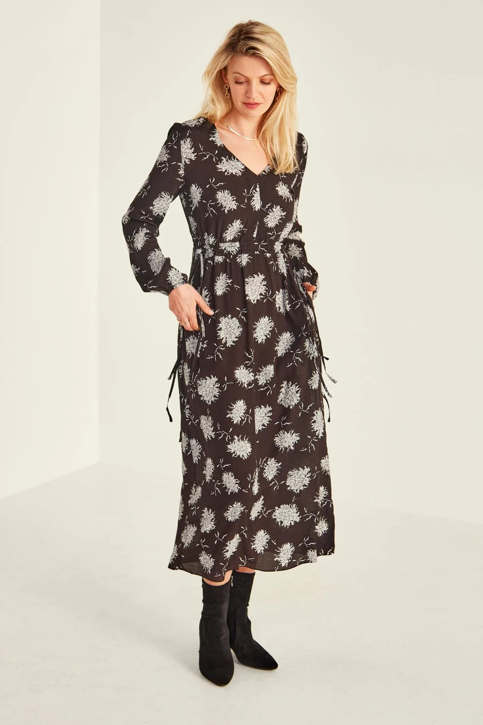 Lemon Tree | Sandra Dress Black Print