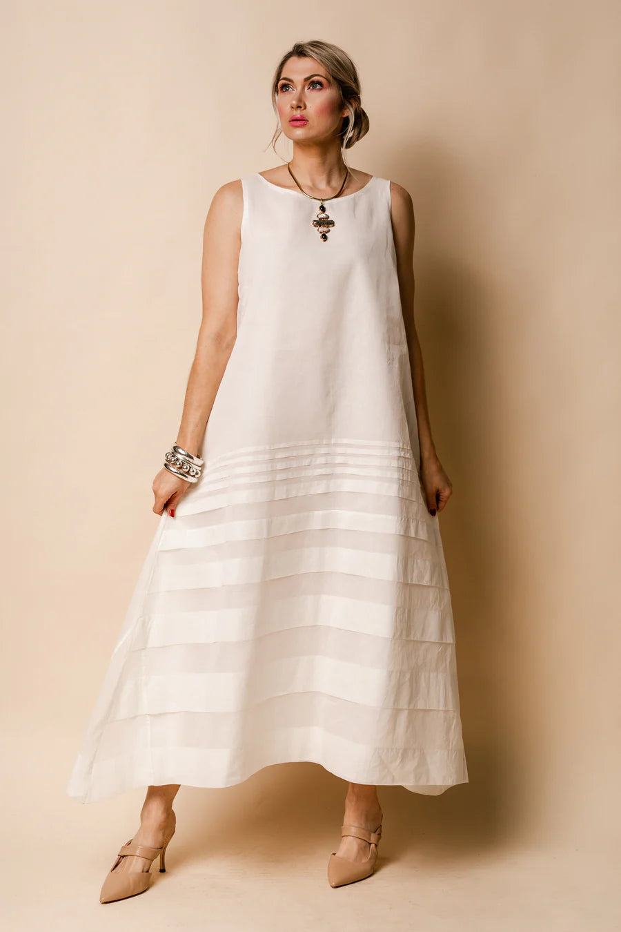 Imagine Fashion | Molly Organza Dress - Cream