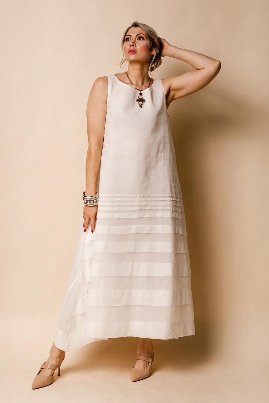 Imagine Fashion | Molly Organza Dress - Cream