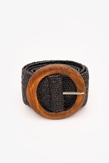 Antler - Rattan Stretch Belt | Black