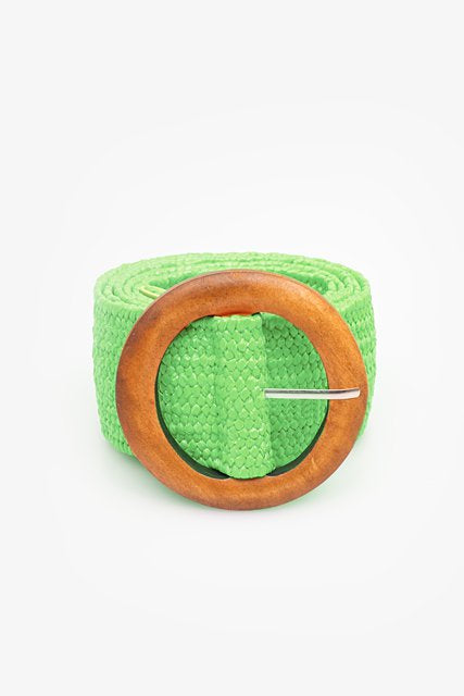 Antler - Rattan Stretch Belt | Green