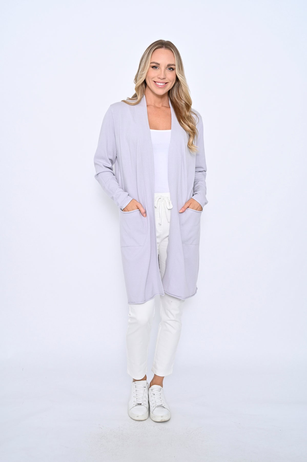 Lilac long cardigan hotsell