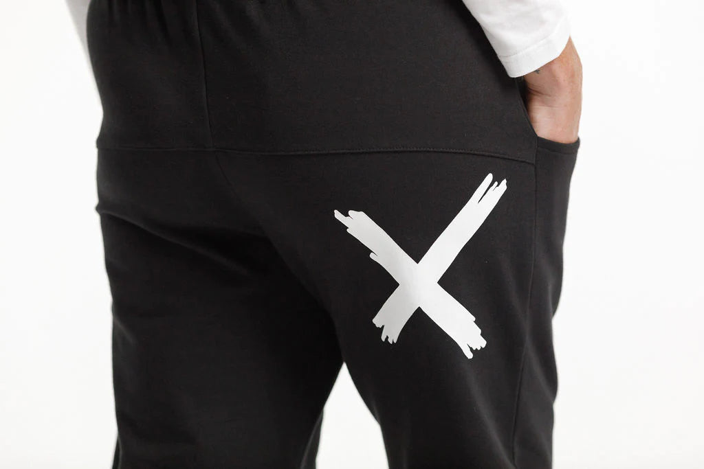 HomeLee | Avenue Pants - Winter Weight - Black with White X