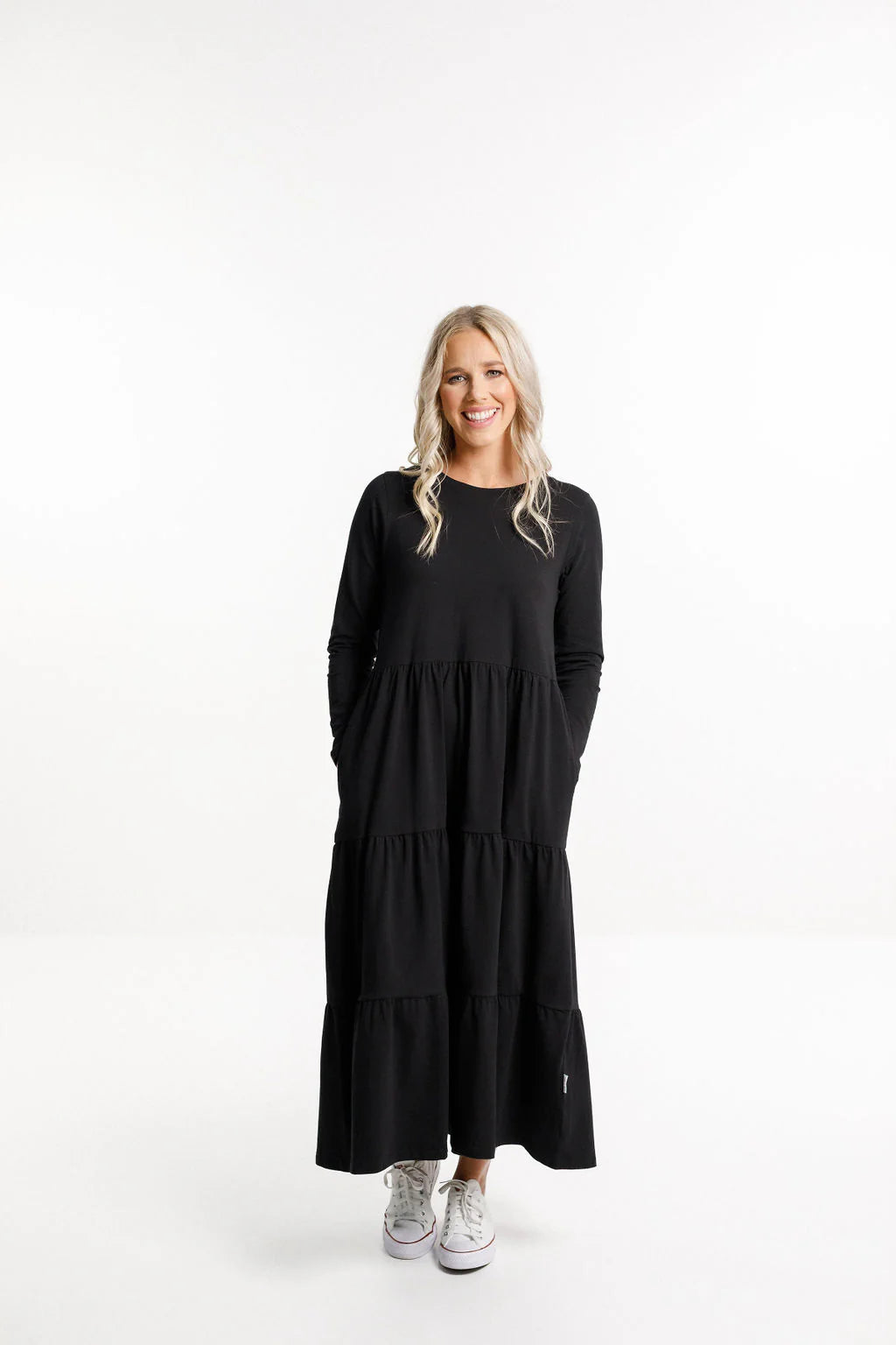 Homelee | Long Sleeve Kendall Dress - Black