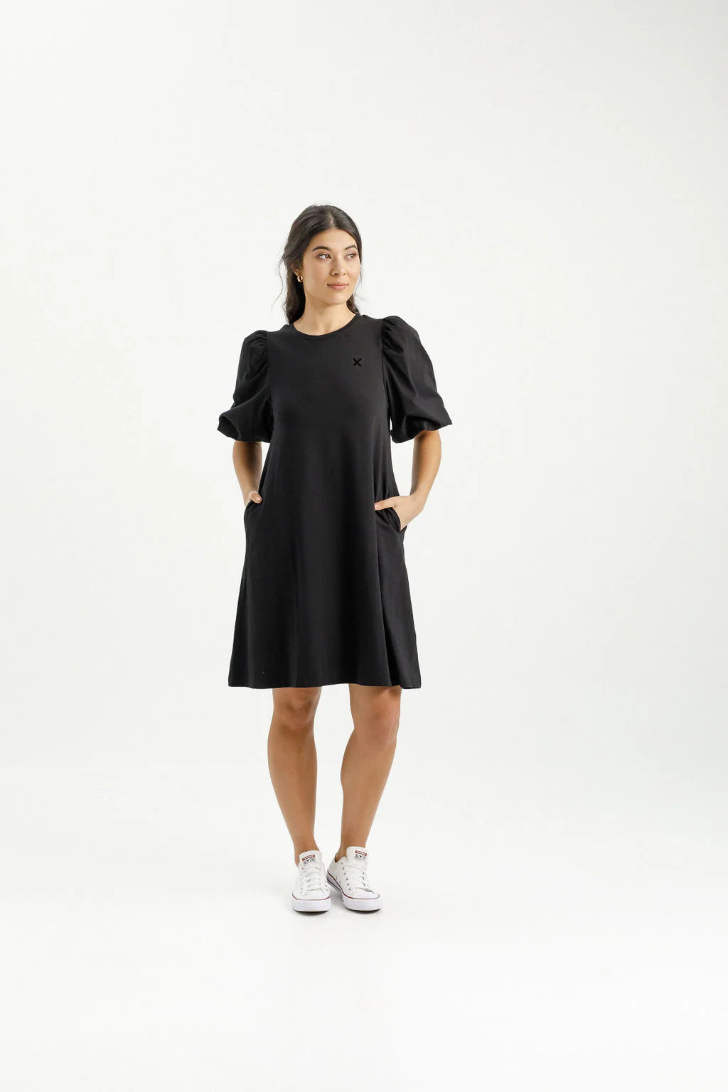 Homelee | Ivy Dress - Black with Black X