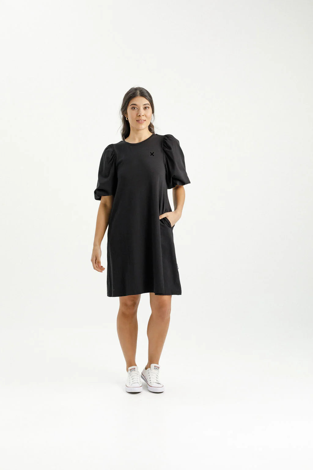 Homelee | Ivy Dress - Black with Black X