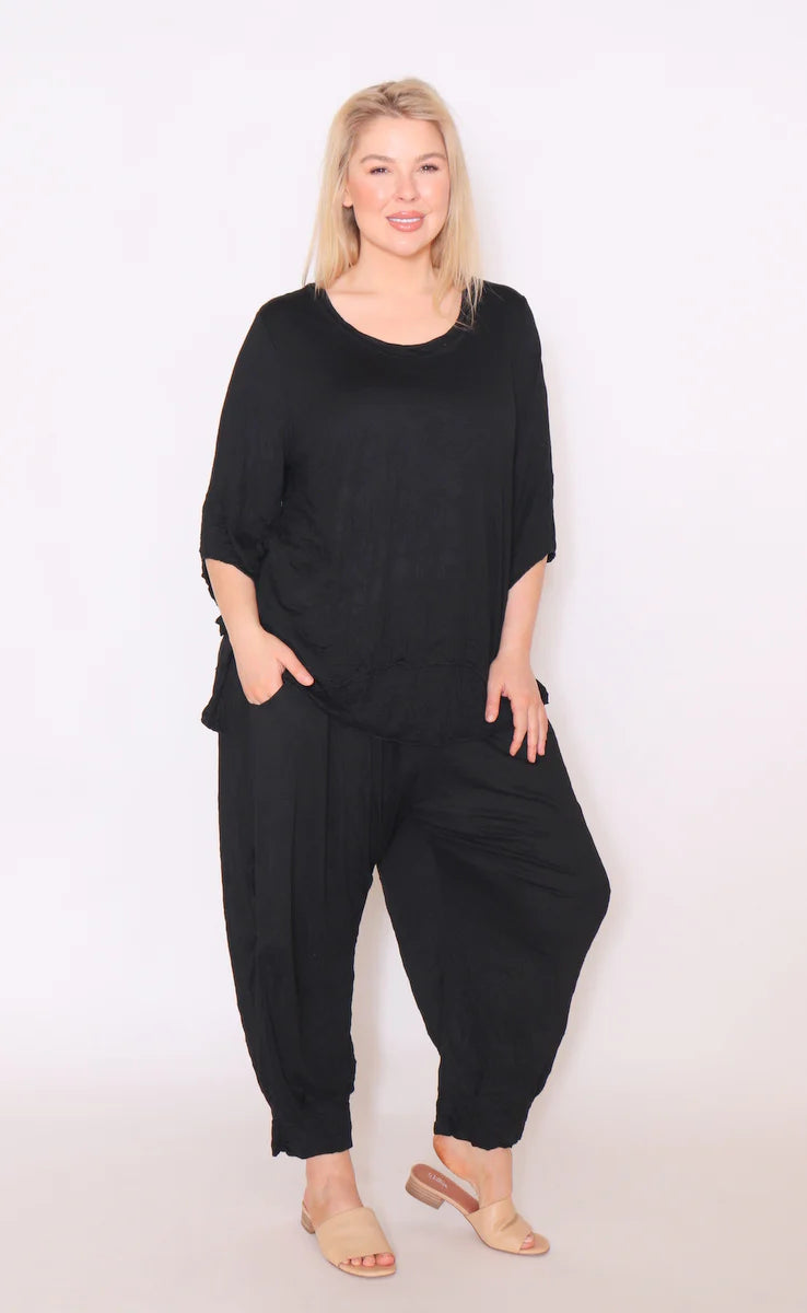 Cotton Village | Black Side Tie Pant