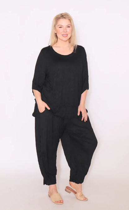 Cotton Village | Black Side Tie Pant