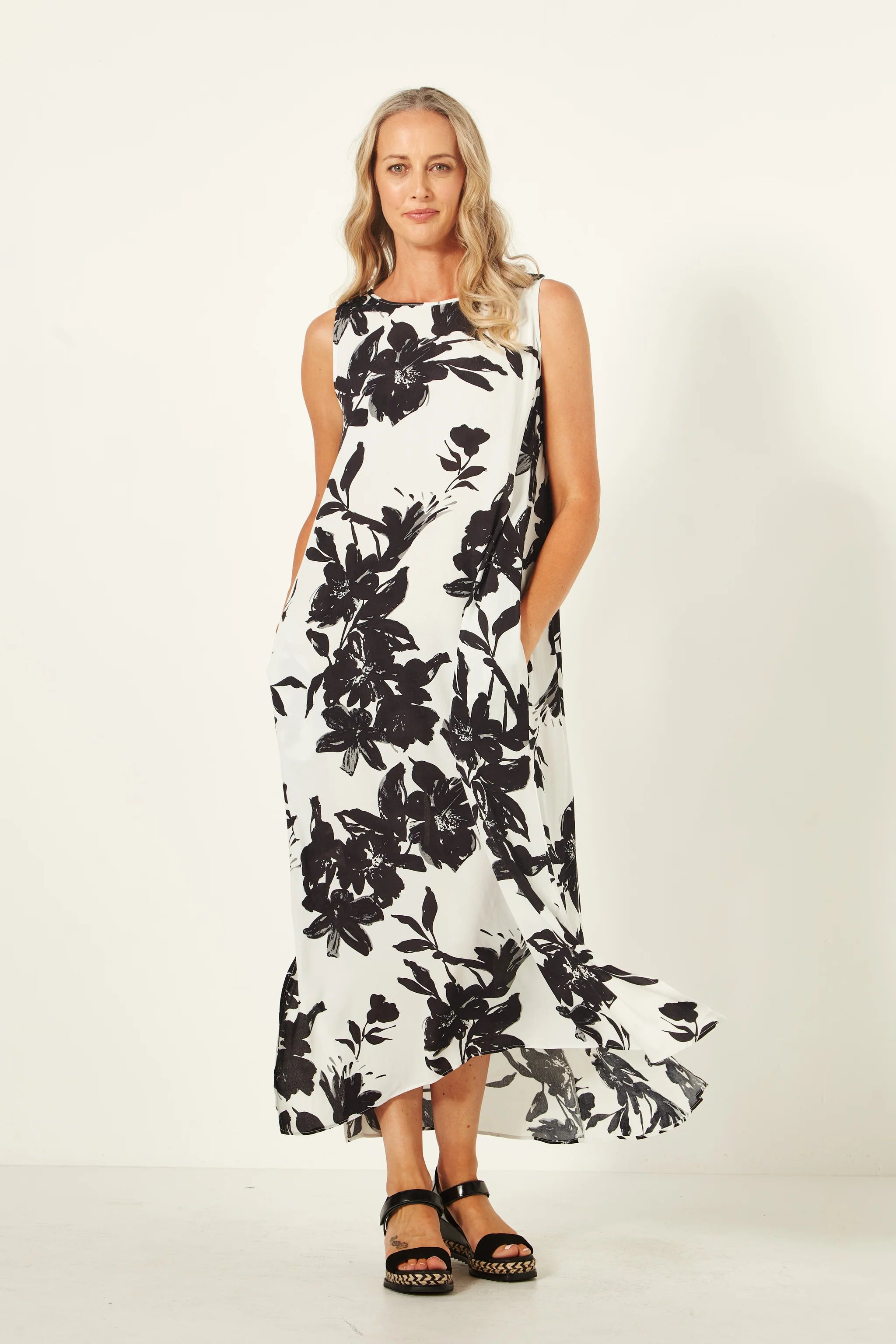 Lemon Tree Design | Ana Dress Black White Print – Style358