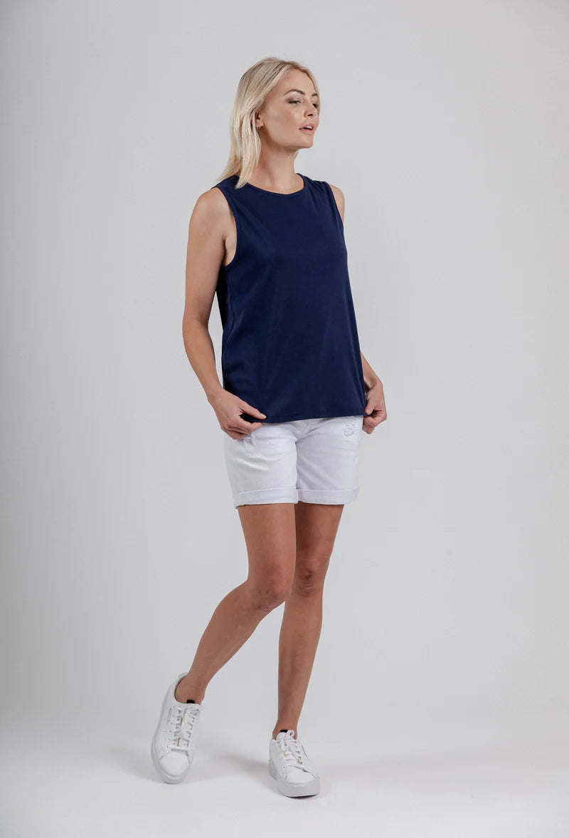 Mi Moso Staple Tank - Navy