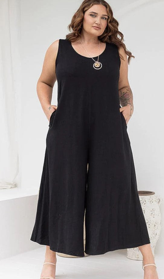 Bee Maddison - Sophia Jumpsuit With Zip | Black