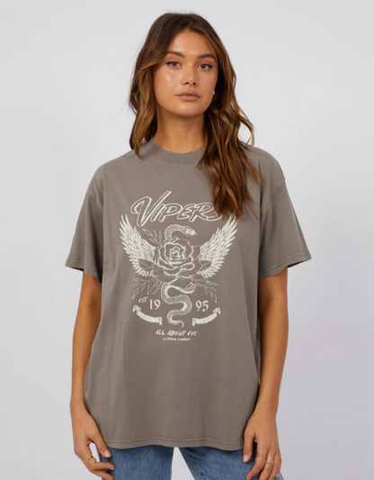 allabouteve | Viper Oversized Tee - Charcoal