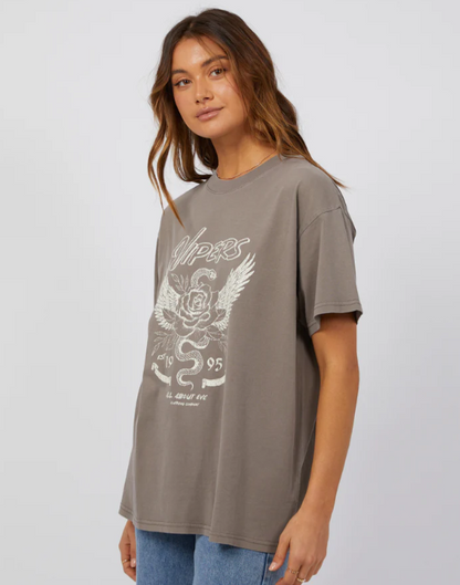 allabouteve | Viper Oversized Tee - Charcoal