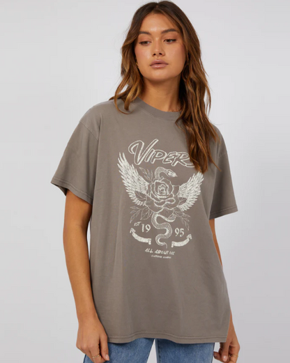 allabouteve | Viper Oversized Tee - Charcoal