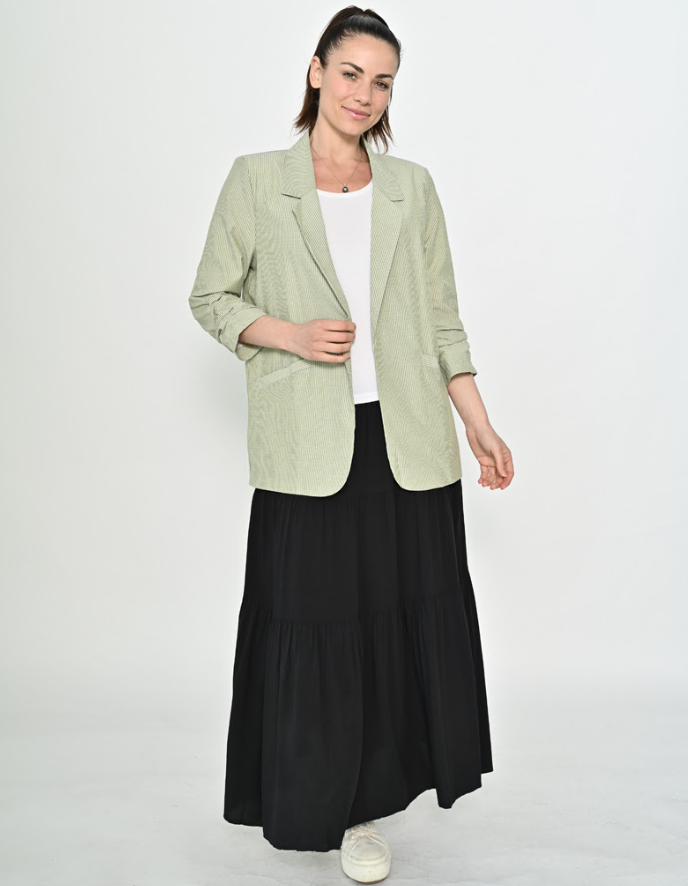 Basic Blazer - Green/White Stripe