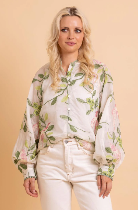 Augustine | Penelope Shirt - White Floral