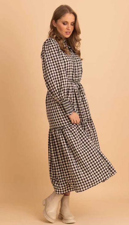 Augustine - Amaya | Annaleise Dress Black Check