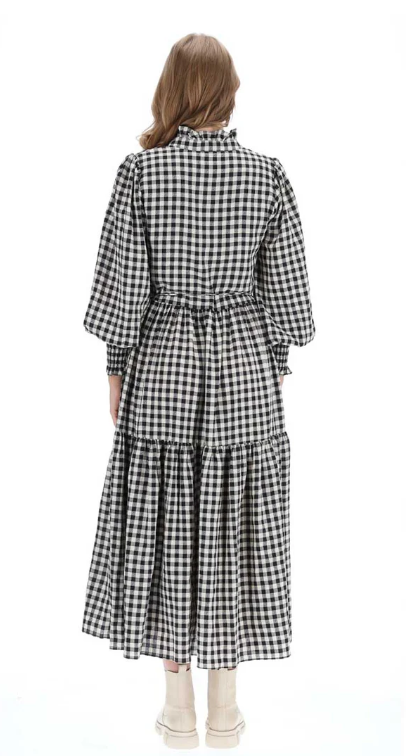 Augustine - Amaya | Annaleise Dress Black Check