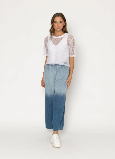 TwoByTwo | Essentials  Arrow Mesh Top - White