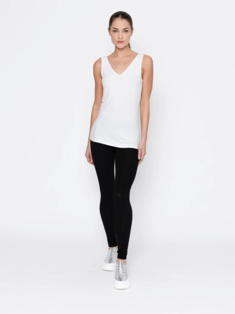 Two by Two | Essentials  Reversable Rayon Tank WHITE