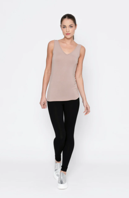 Two by Two | Essentials  Reversable Rayon Tank Nude