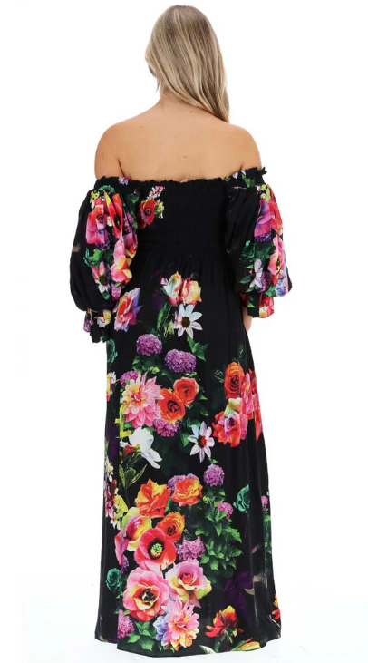 Augustine | Rosa Maxi Dress Black Floral