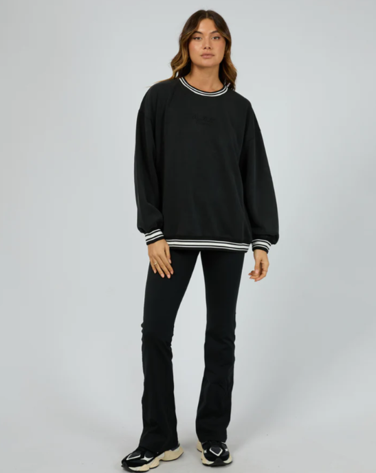 allabouteve | Luxe Active College Crew Sweater Black