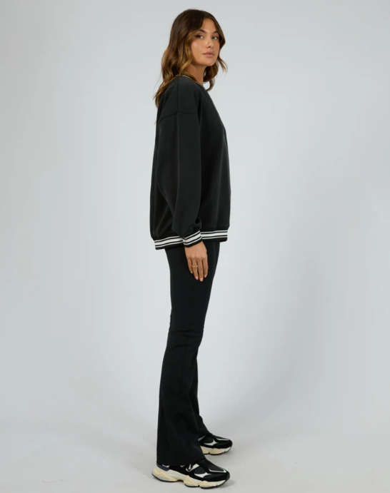 allabouteve | Luxe Active College Crew Sweater Black