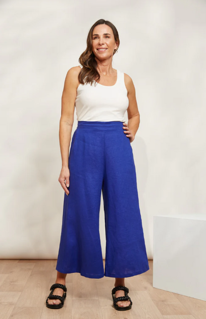 eb&ive | Halcyon Crop Pant - Cobalt