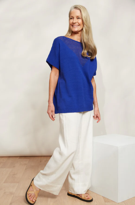 eb&ive | La Sable Knit Top - Cobalt