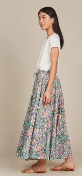 Isle of Mine | Remi Maxi Skirt - Lotus Fleuron