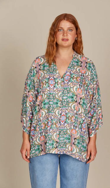 Isle of Mine | Esme Relaxed Top - Lotus Fleuron